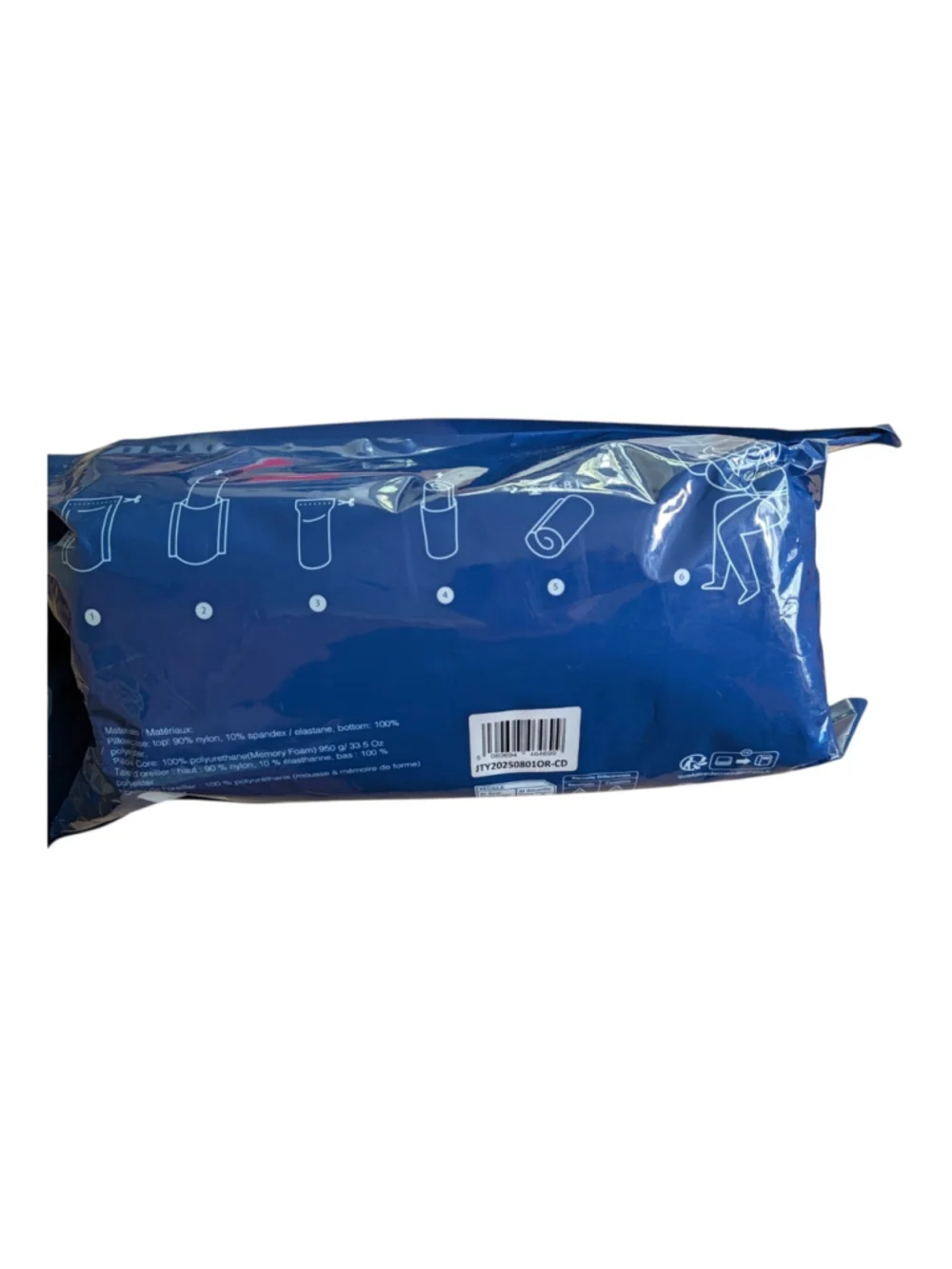 Derila Ergo Memory Foam Standard Pillow with Pillowcase NEW Sealed